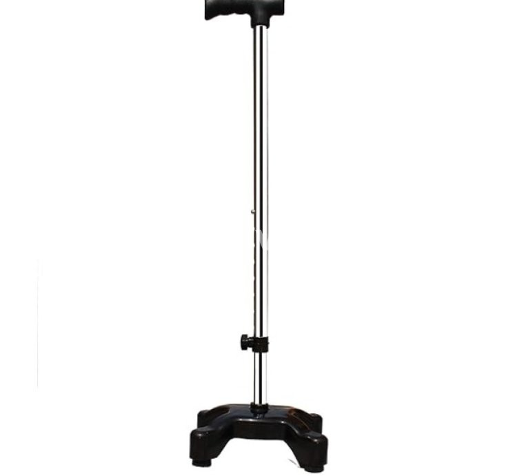 KDS Surgical 4-Leg Quadripod Walking Stick Height-Adjustable Iron Aid