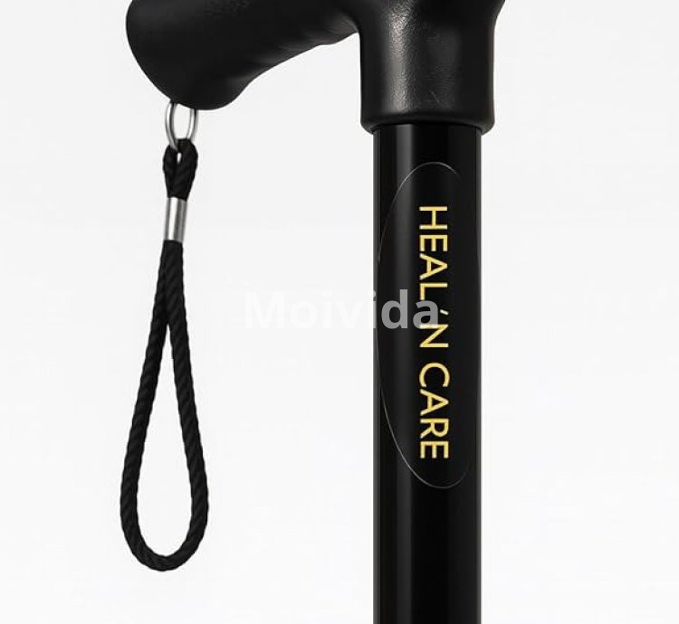 Heal N Care Adjustable Walking Stick Single-Leg Steel Cane for Seniors