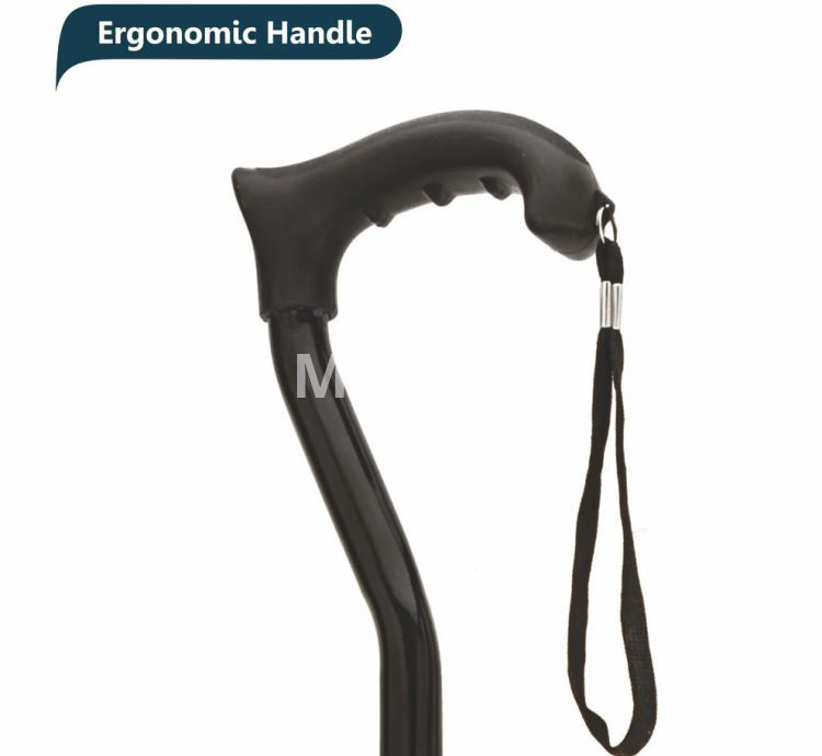 ELKO EL-810PC Adjustable Walking Stick – Single Leg Aluminium Cane with Ergonomic Handle