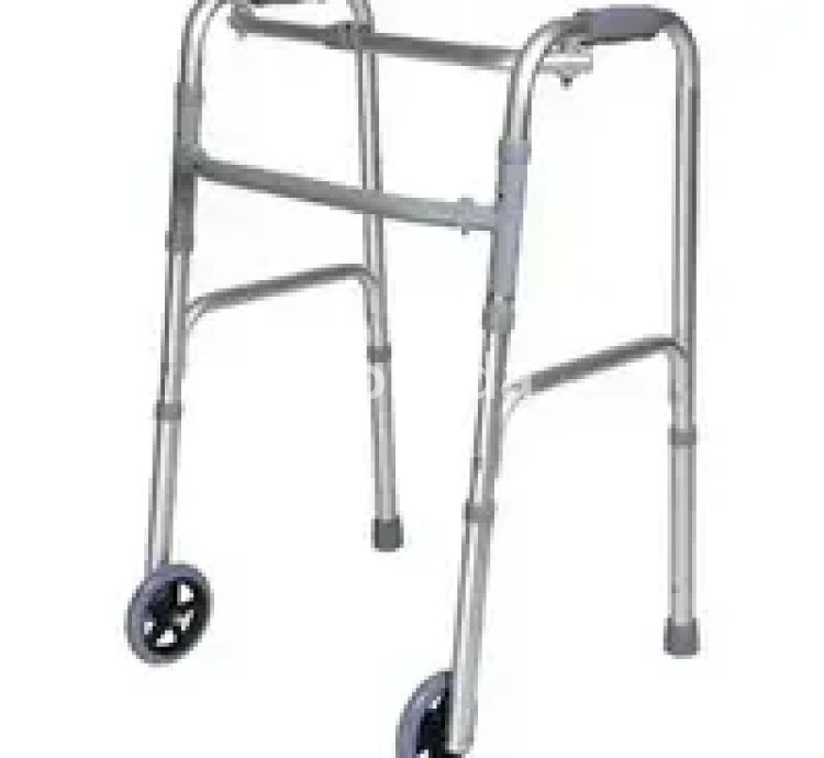 Foldable Walker with Wheels Lightweight Aluminium Walking Frame for Seniors