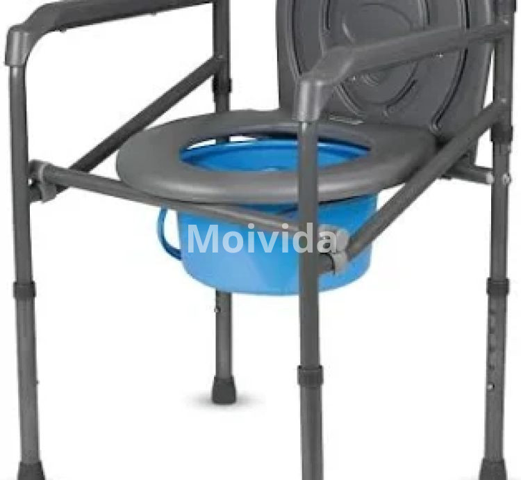 Vissco Comfort Folding Commode Chair Portable Adjustable Bathroom Aid