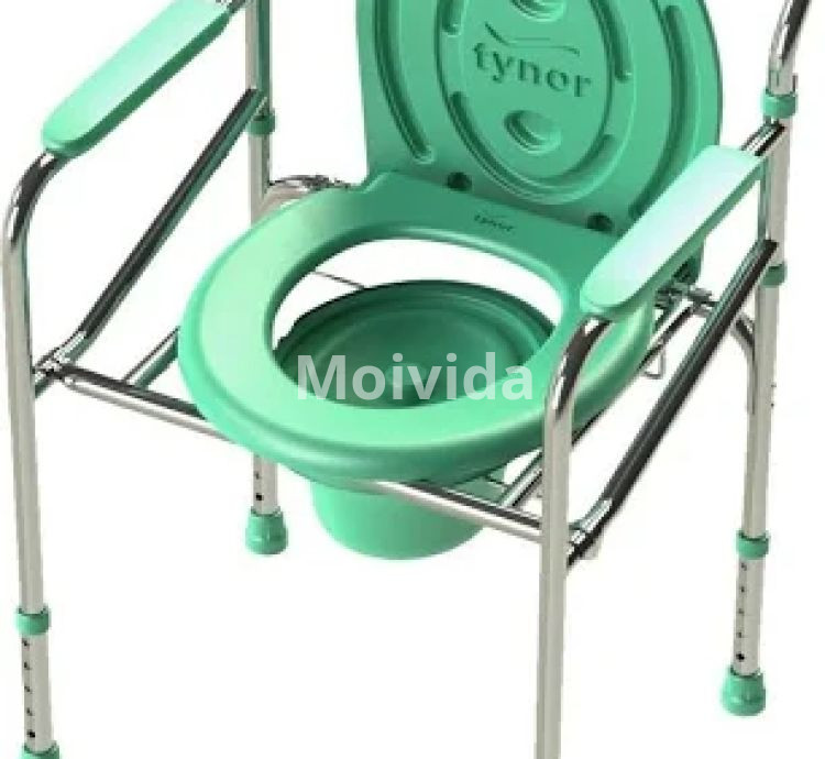 Tynor Commode Chair Adjustable Foldable Toilet Aid for Elderly Patients