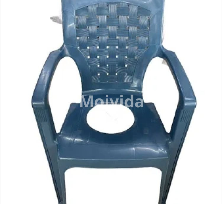 AeonCare Plastic Commode Chair – Durable PVC Toilet Chair for Home & Hospitals