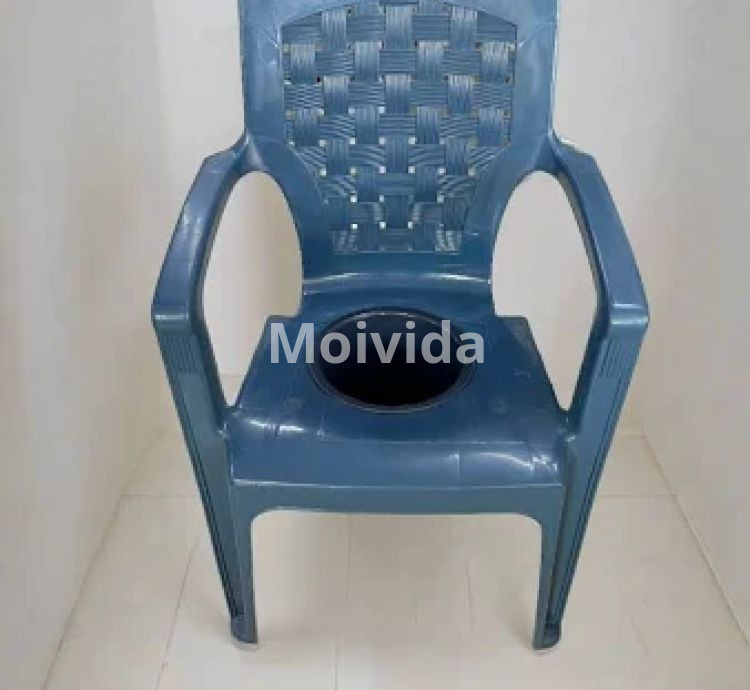 AeonCare Plastic Commode Chair – Durable PVC Toilet Chair for Home & Hospitals