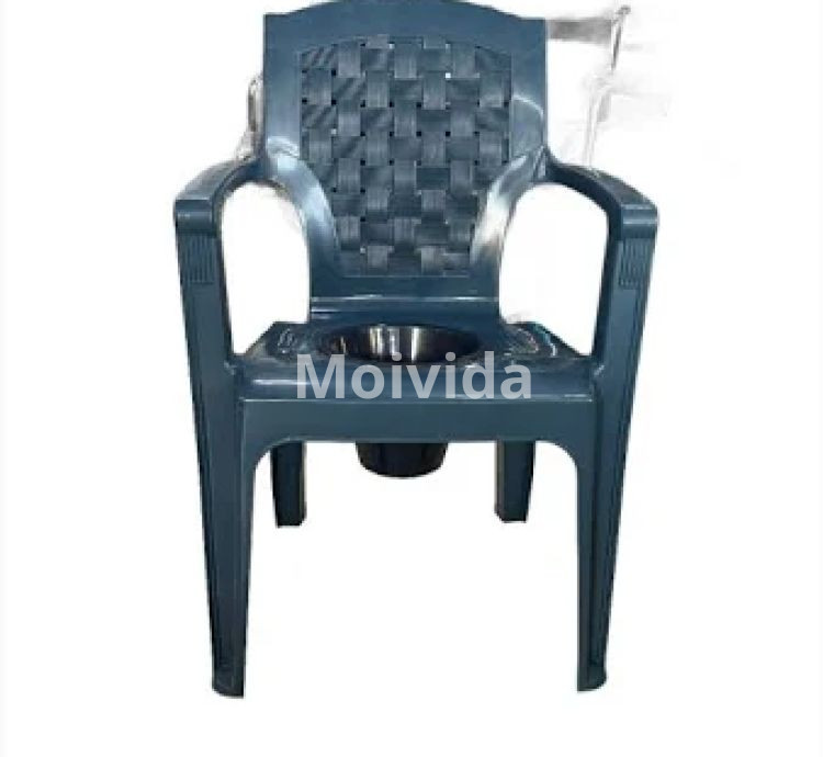 AeonCare Plastic Commode Chair – Durable PVC Toilet Chair for Home & Hospitals