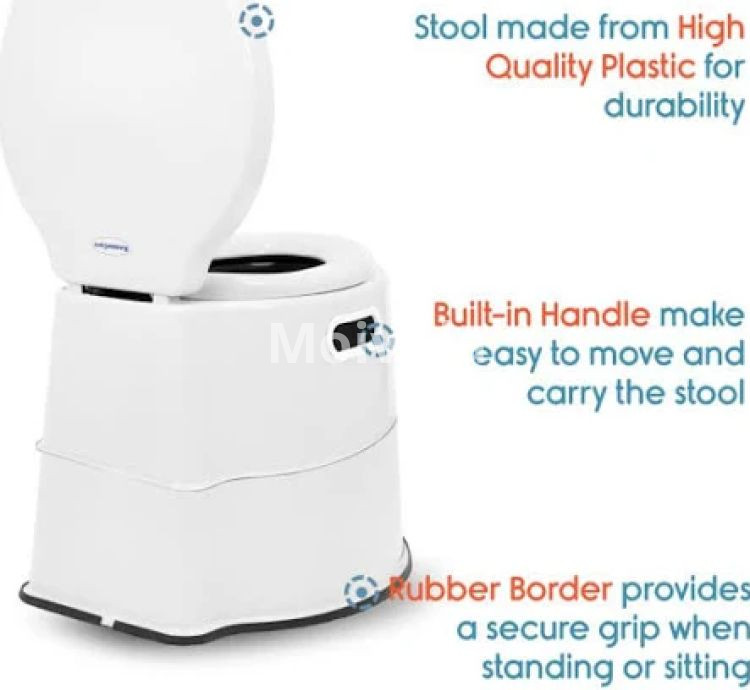 KosmoCare Portable Commode Toilet Stool – Lightweight Toilet Chair for Patients