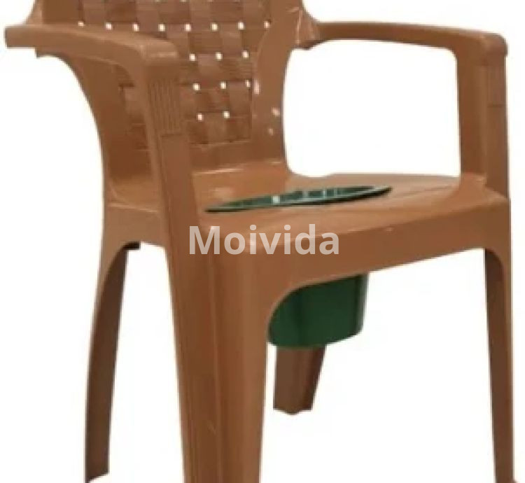 VSM Kare Plastic Commode Chair – Durable PVC Toilet Chair for Home Use