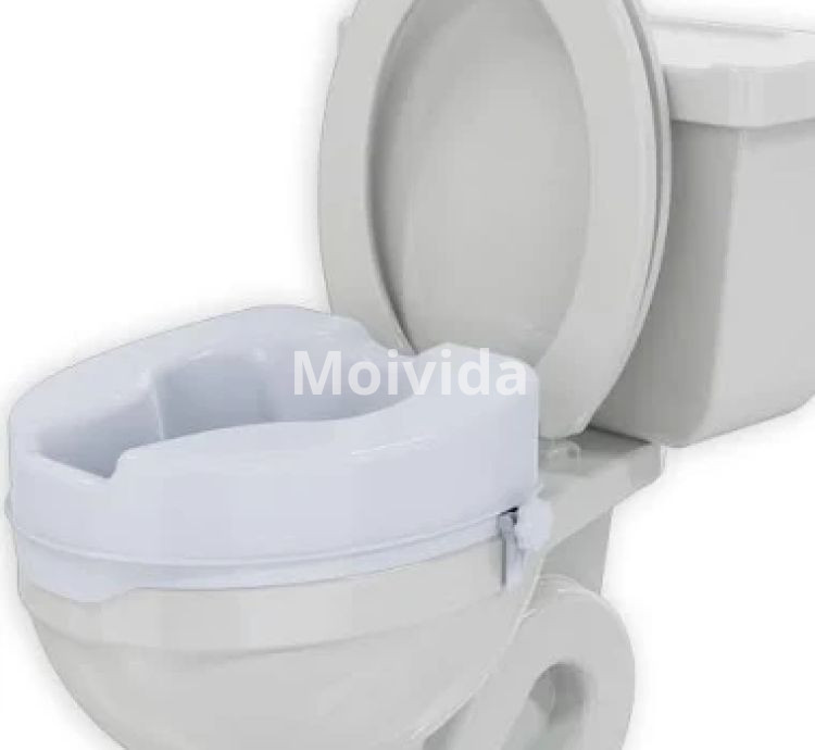 EASYCARE EC7060C4 Toilet Seat Riser – 4-Inch Raised Seat with Safety Lock