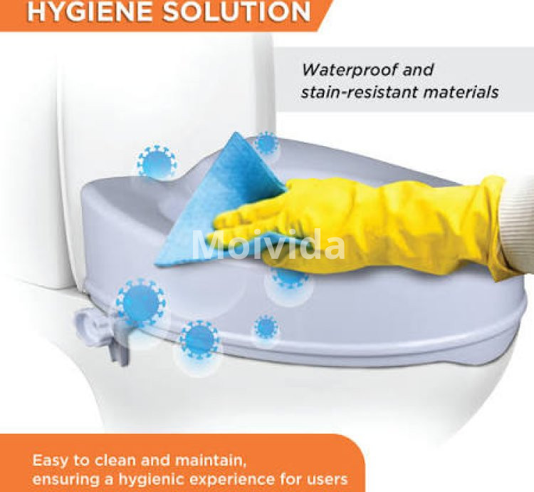 Vissco Comfort Commode Elevated Seat Portable Toilet Raiser Multi-Height