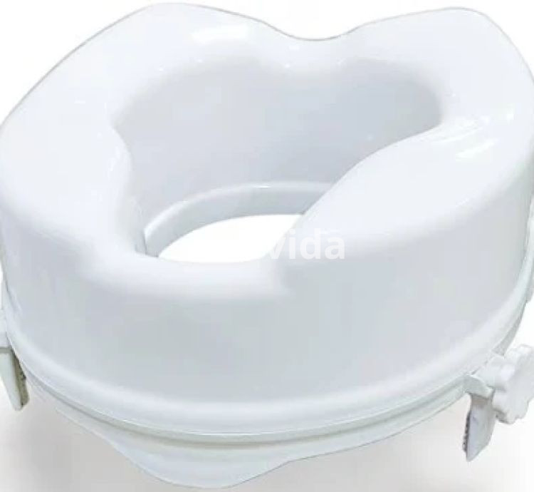 VEAYVA Raised Toilet Seat 6-Inch Commode Raiser with Safety Clips