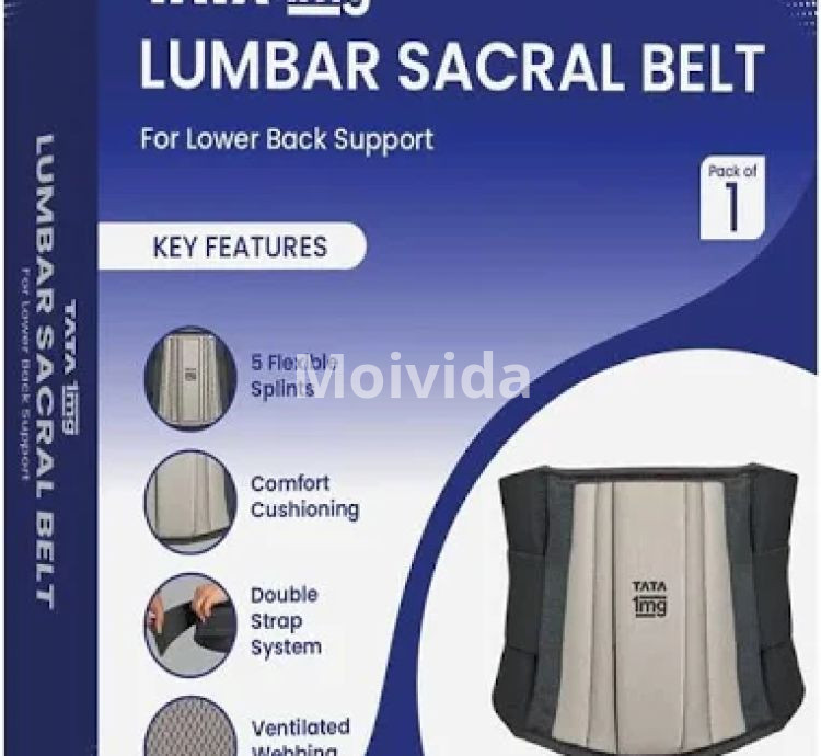 TATA 1MG Lumbar Sacral Belt Back Pain Relief Spine Support with Splints