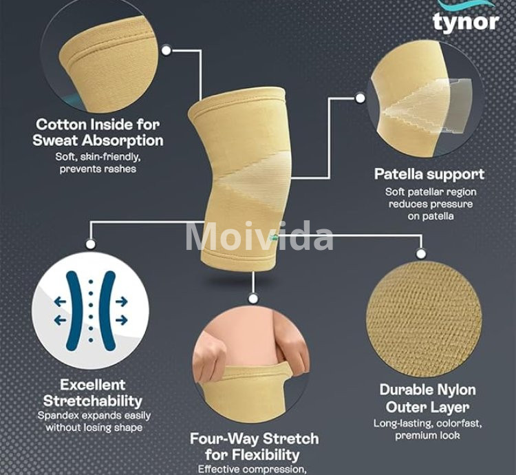 Tynor Knee Cap Air – Stretchable Pain Relief Support for Sports & Running