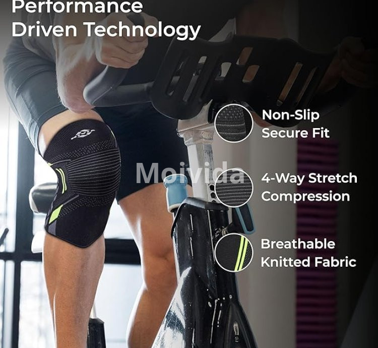 Nivia Knitted Knee Support Compression Sleeves for Sports & Running (Pair)