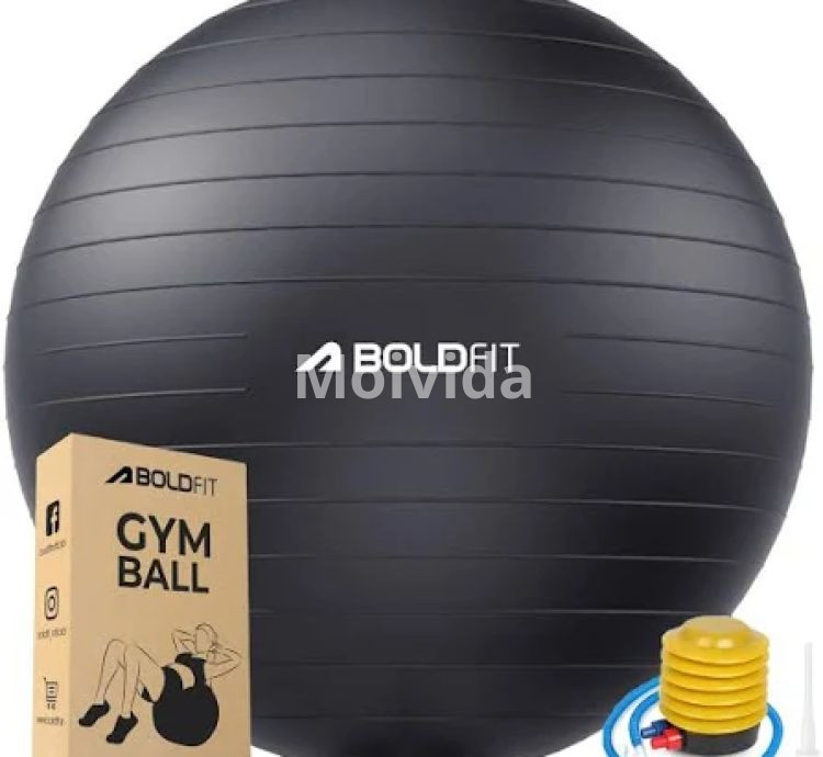 Boldfit 55cm Anti-Burst Gym Ball with Foot Pump for Exercise Training