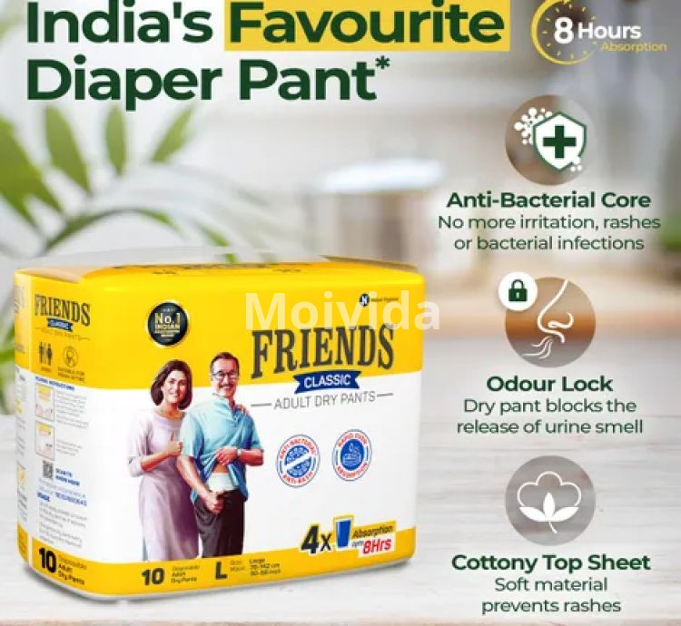 Friends Classic Adult Dry Pants XL 8-Hour Absorption Anti-Bacterial Protection