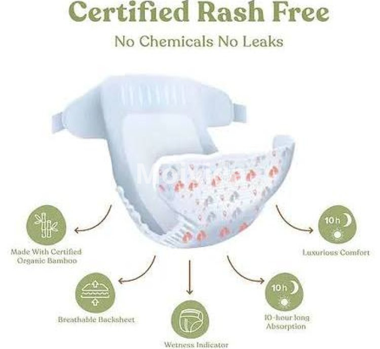 Allter Organic Bamboo Diapers XL Plant-Based Ultra Soft Chemical-Free