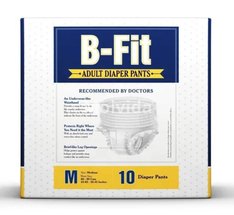 B-FIT Adult Pants Diapers Medium 10-Hour Absorption with Leak Protection
