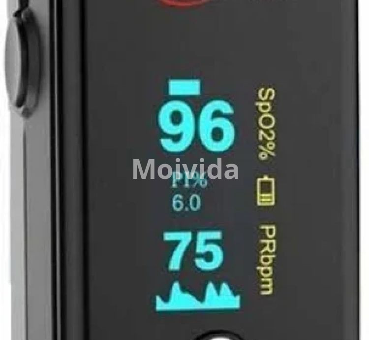 Microtek Pulse Oximeter Black Accurate SpO2 & Pulse Rate Monitor