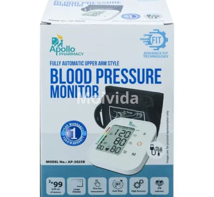 Apollo AP-5025B Automatic Upper Arm Digital Blood Pressure Monitor