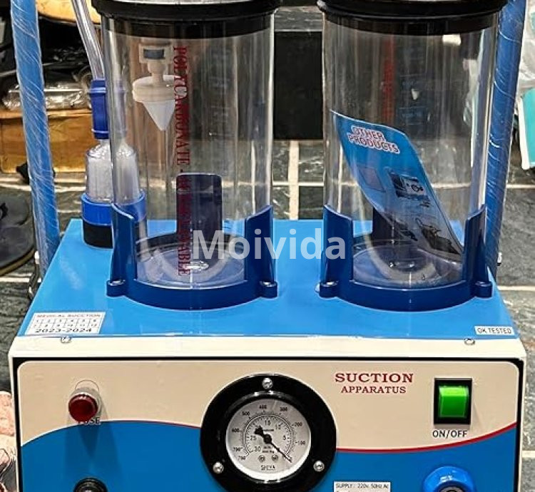 Electric Suction Machine ¼ HP Double 2000ml Jar with Copper Motor