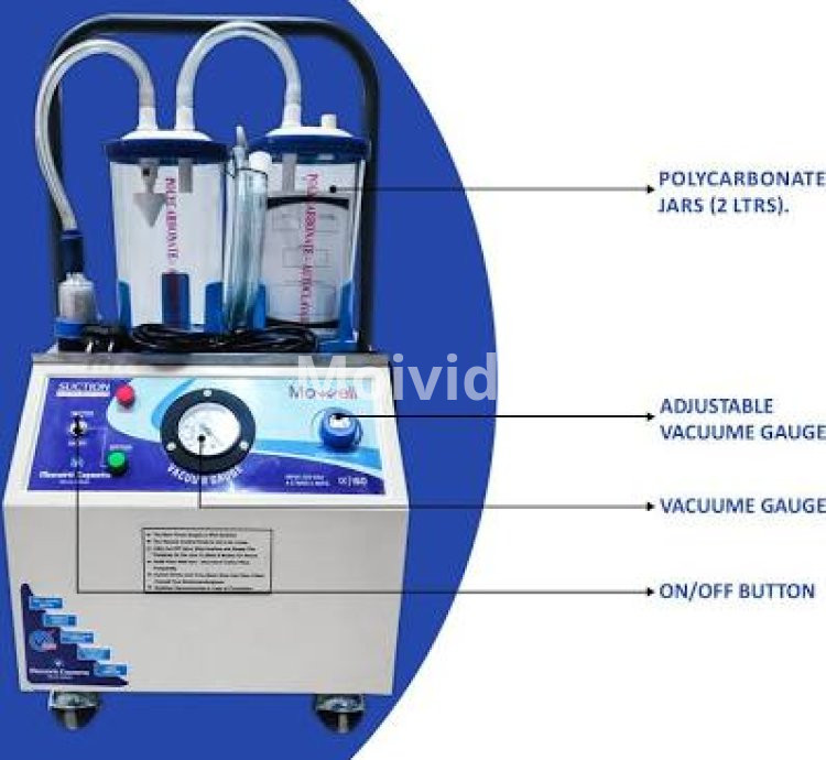 Jetflon Electric Suction Machine Double 2000ml Jar with Metal Body