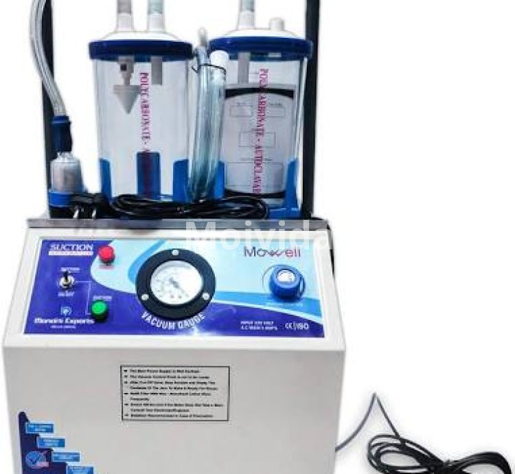 Jetflon Electric Suction Machine Double 2000ml Jar with Metal Body