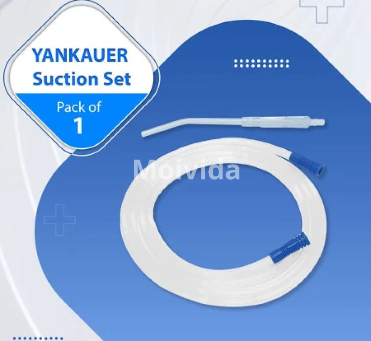 OTICA Yankauer Suction Set 2.5m Tube Vented Standard Tip Handle