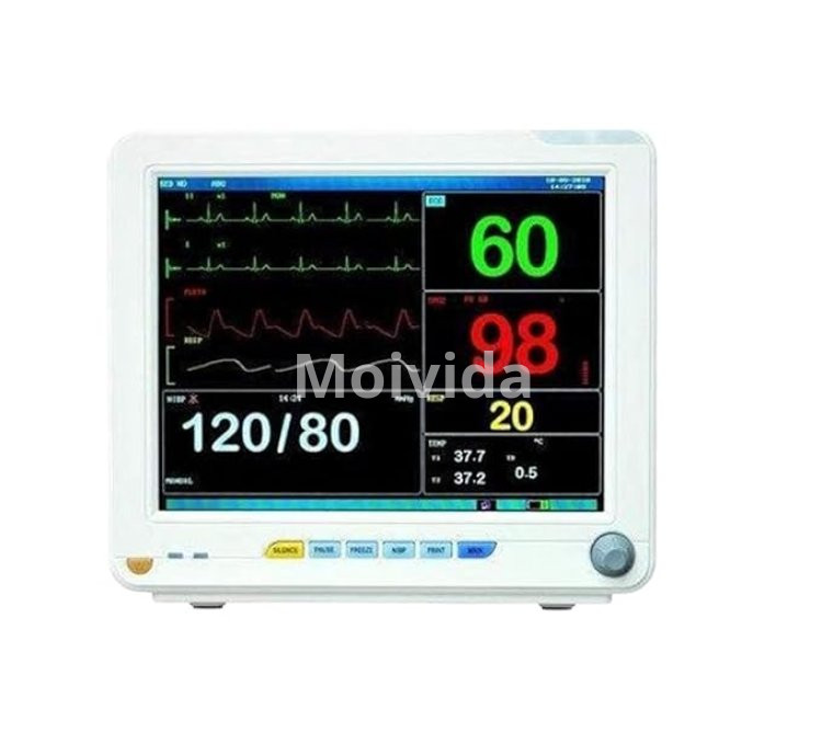 Multipara Patient Monitor 5-Parameter ICU Monitor with ECG & SpO2