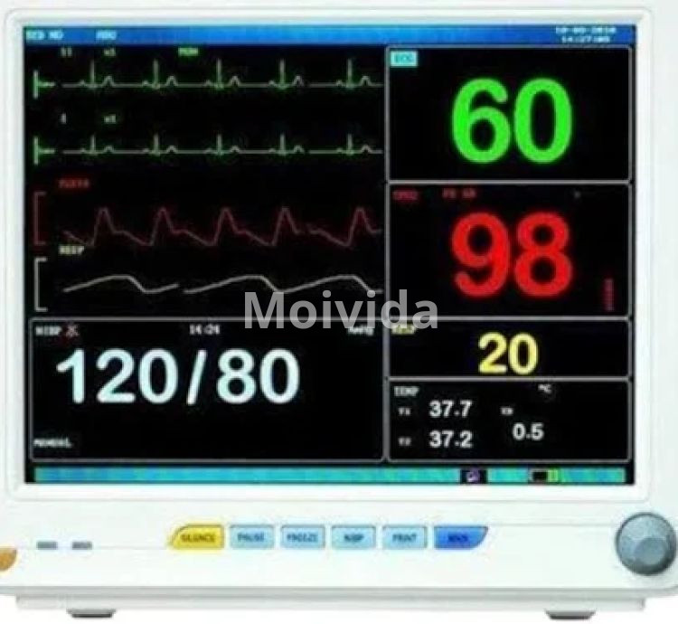 Multipara Patient Monitor 5-Parameter ICU Monitor with ECG & SpO2