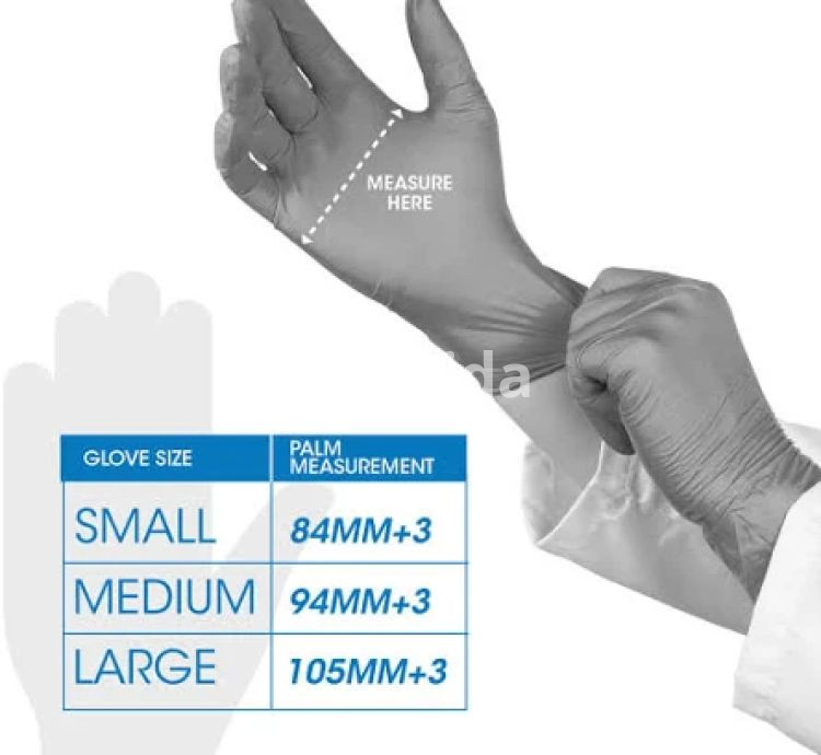 Romsons Blue Nitrile Examination Gloves Latex-Free Powder-Free Pack of 100