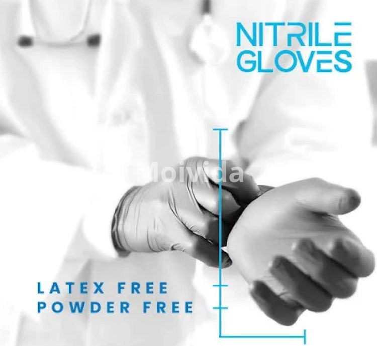 Romsons Blue Nitrile Examination Gloves Latex-Free Powder-Free Pack of 100