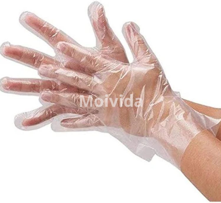 VedaOils Transparent Hand Gloves Universal Disposable Gloves for Cleaning