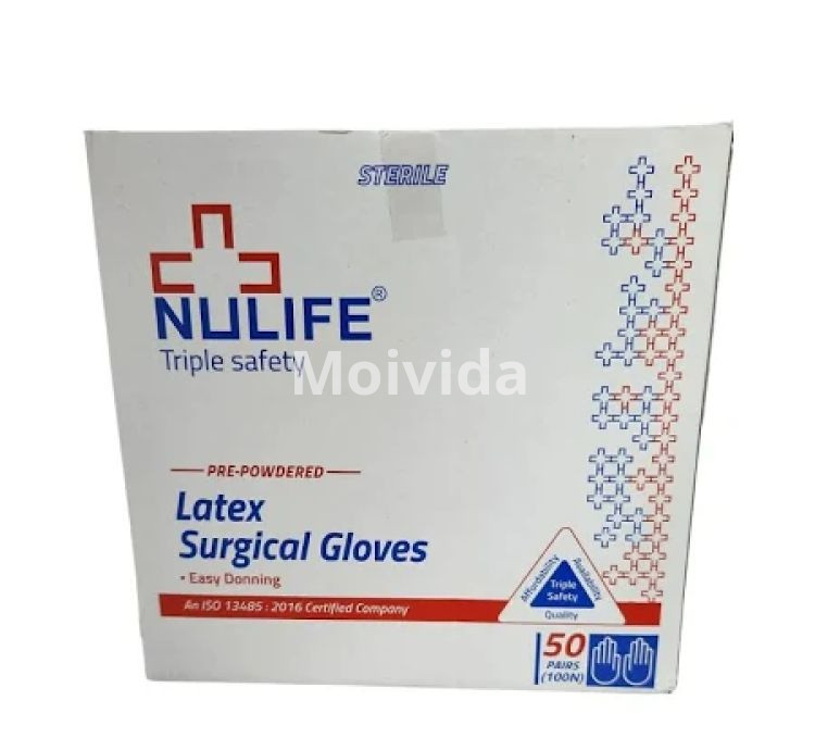 Nulife Sterile Surgical Gloves Latex Disposable Medical Gloves (1 Pair)