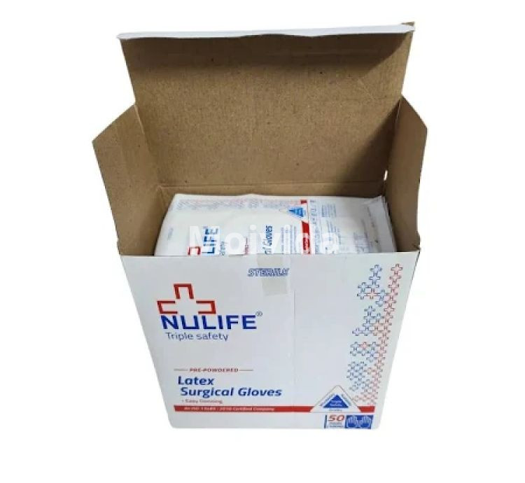 Nulife Sterile Surgical Gloves Latex Disposable Medical Gloves (1 Pair)
