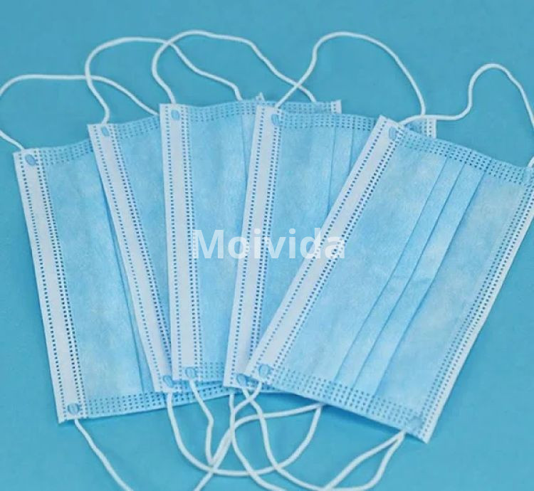 Quarant 3-Ply Disposable Face Mask Blue Pack of 50 with Travel Pouch