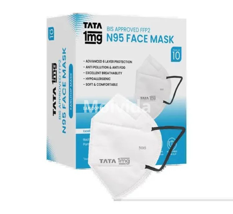 Tata 1mg FFP2 N95 Mask BIS-Approved 6-Layer Premium Protective Mask