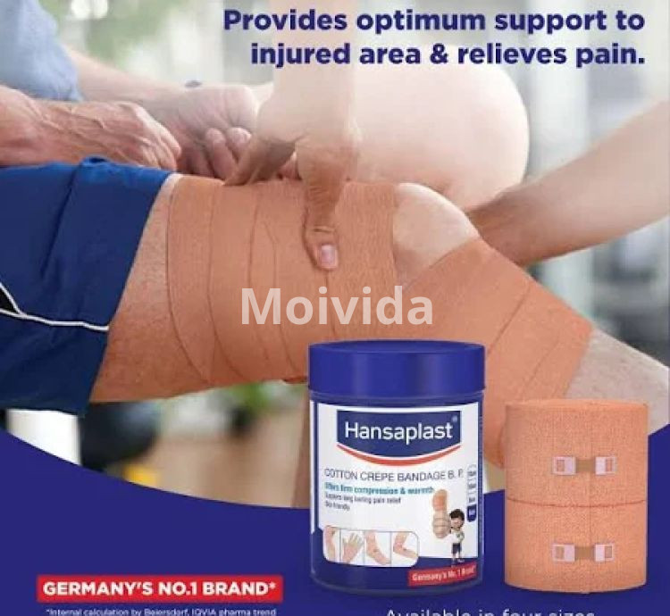 Hansaplast Cotton Crepe Bandage 6cm x 4m Premium Elastic Support