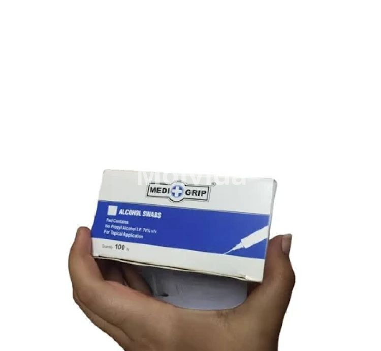 Medigrip Alcohol Swab 100 Pcs Box Sterile Isopropyl Antiseptic Wipes