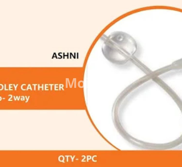 Ashni SafeCath Silicone Foley Catheter 14G 2-Way Sterile Pack