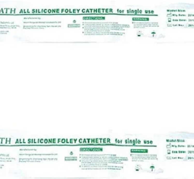 Ashni SafeCath Silicone Foley Catheter 14G 2-Way Sterile Pack