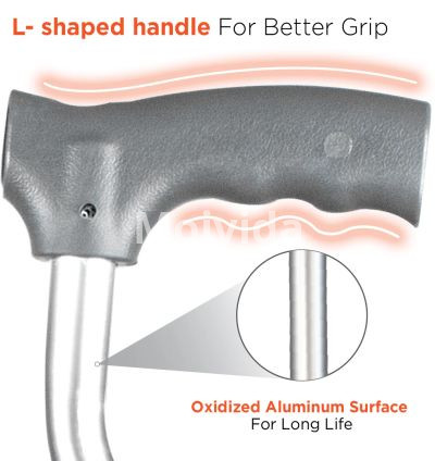 Vissco Avanti L-Shape Tripod Walking Stick Lightweight Mobility Aid 3