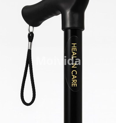Heal N Care Adjustable Walking Stick Single-Leg Steel Cane for Seniors