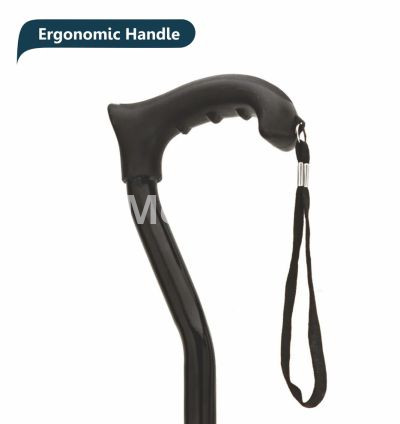 ELKO EL-810PC Adjustable Walking Stick – Single Leg Aluminium Cane with Ergonomic Handle 3