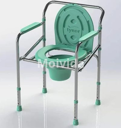Tynor Commode Chair Adjustable Foldable Toilet Aid for Elderly Patients