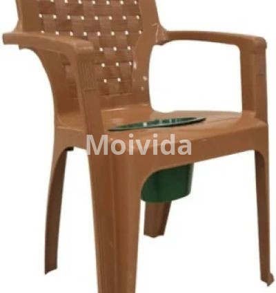 VSM Kare Plastic Commode Chair – Durable PVC Toilet Chair for Home Use