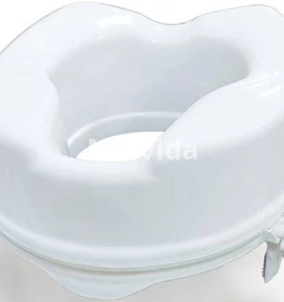 VEAYVA Raised Toilet Seat 6-Inch Commode Raiser with Safety Clips