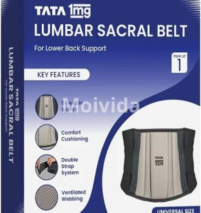 TATA 1MG Lumbar Sacral Belt Back Pain Relief Spine Support with Splints