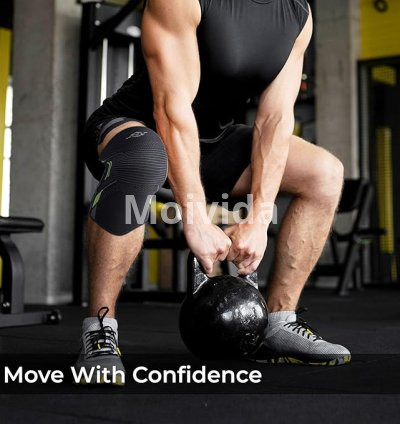 Nivia Knitted Knee Support Compression Sleeves for Sports & Running (Pair)