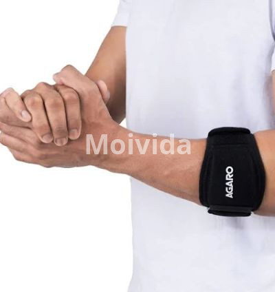 AGARO Tennis Elbow Support Adjustable Compression Pad for Pain Relief