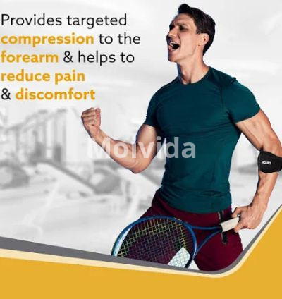 AGARO Tennis Elbow Support Adjustable Compression Pad for Pain Relief